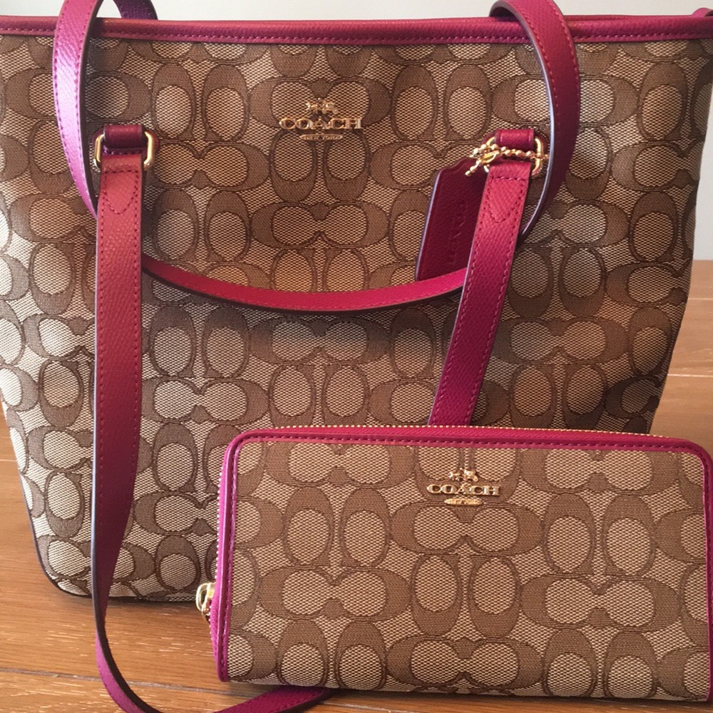 NTW coach purse & wallet set